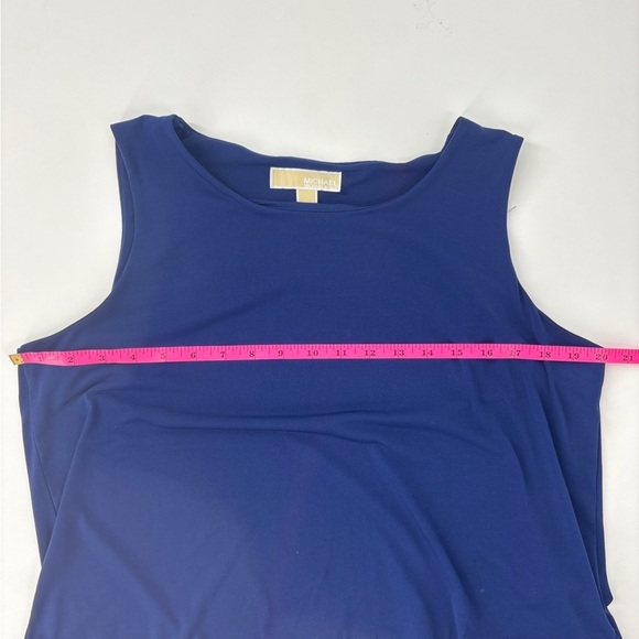 Michael Kors Women's Frayed Fringe Tank Top Navy Blue - Picture 6 of 7